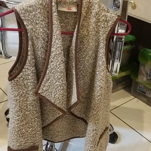 Brown and tan winter vest